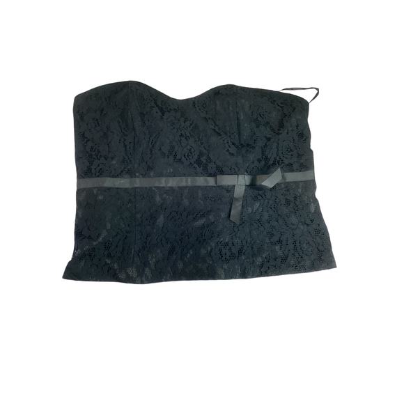Lane Bryant Women's Corset-Style Lace Overlay Strapless Tops 24 - Picture 1 of 5